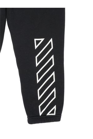 pantaloni in cotone nero OFF WHITE KIDS | OBCH001S26FLE001001